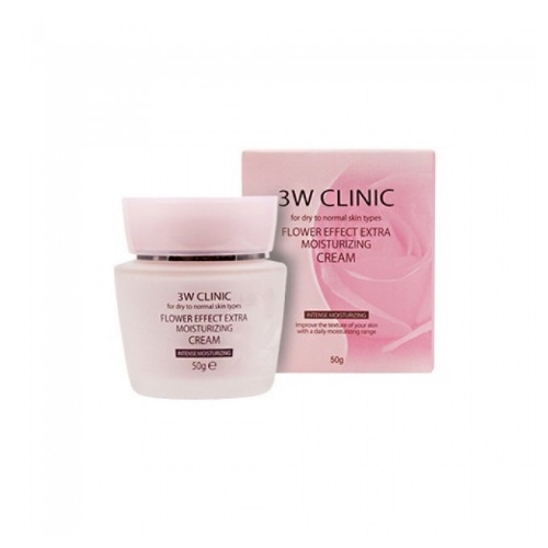 Увлажняющий крем 3W CLINIC Flower Effect Extra Moisturizing Cream 50g