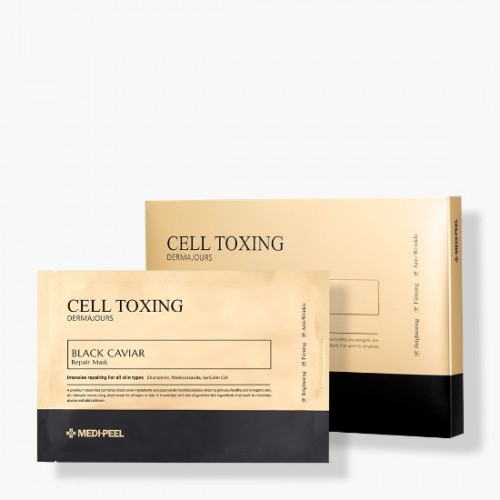 Medi-Peel Cell Toxing Black Caviar Dermajours Repair Mask 30ml*5ea