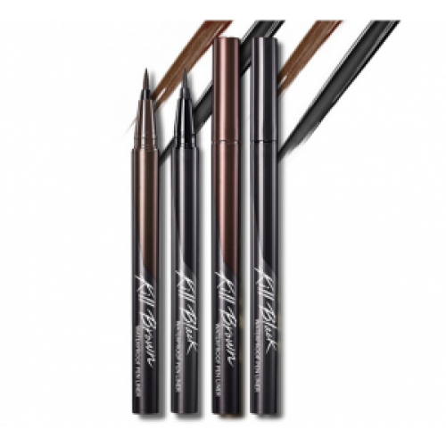 CLIO Waterproof Pen Liner kill Black,Kill Brown 0.55ml