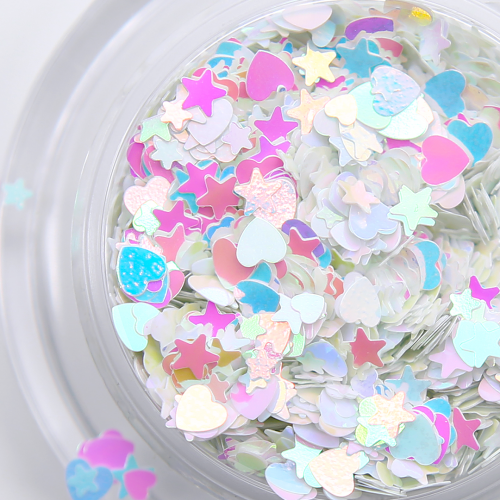 JelloJello Heart & Star Glitter for Nail Art 3 Types (GL131~GL133)